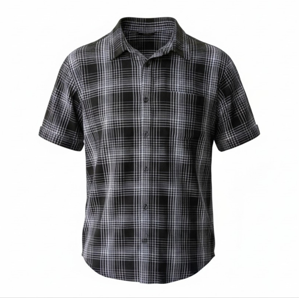 Oakley Big Men's Plaid Grunge Button Up Shirt, Size XXL